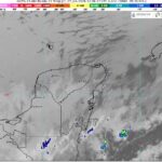 El frente frío número 30 se desplazará sobre el mar Caribe