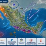 Tres ondas tropicales, sobre la República Mexicana